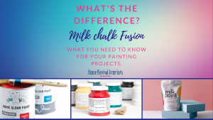 3 TYPES OF PAINT SIDE BY SIDE CHALK, MILK, MINERAL